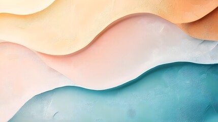 Abstract Wavy Background Pastel Colors, Modern Design