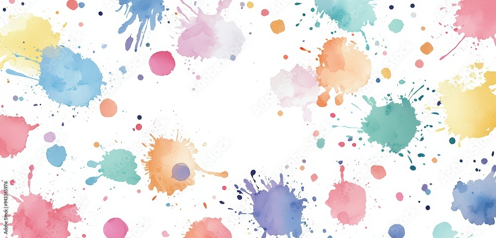 Canvas Prints colorful watercolor splatters