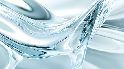 Translucent Elegance: White and Light Blue Glass Light Background in 8K Detail