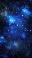 Naklejka premium Blue and vibrant star-filled galaxy with bright patches