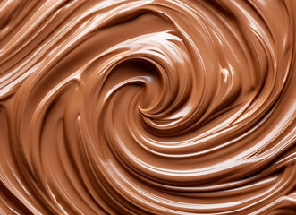 chocolate colored cream texture, flat background, top view, stock photo