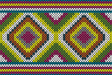 needlework vector seamless knitted pattern. For fabric sweater cloth ,clothing ,wrapping paper,backdrop , gift card,or background .