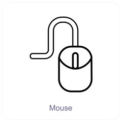 Mouse and education icon concept