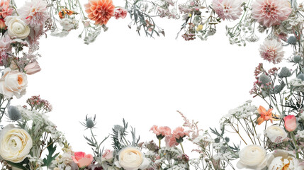 Wedding backdrop made of flowers