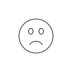 sad emoji icon vector illustration