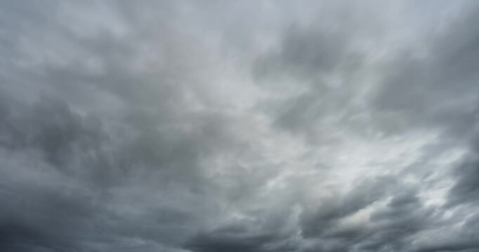 Grey Stormy Clouds Background Time Lapse