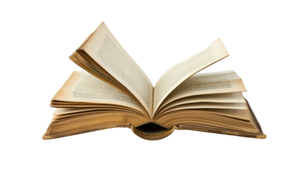 Open book, yellow pages