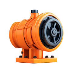 Fototapeta premium A high-performance orange water pump designed for efficiency and reliability in various industrial applications.