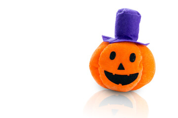 Pumpkin plush isolated on white