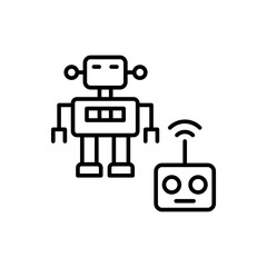 Fototapeta premium RC robot outline icons, minimalist vector illustration ,simple transparent graphic element .Isolated on white background