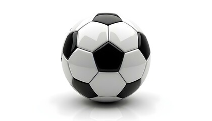 Naklejka premium Soccer ball, Football, isolated on white background, clipping path, full depth of field, football on insolate, soccer ball on white background, sports concept, sports background 