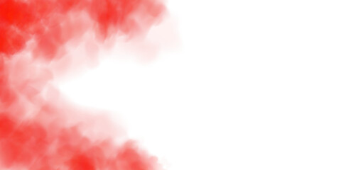 Fantastic red smoke. Magic smoke. Smog cloud on podium or stage. Fog vapor over ground or water surface, magic haze. PNG.