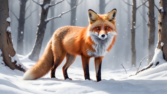 Tiergem&auml;lde - Fuchs im Wald
