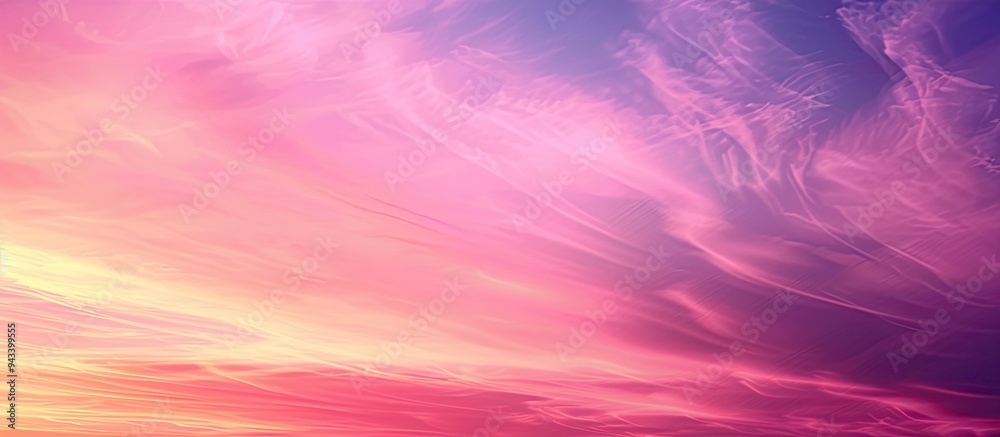 Aufkleber Vivid gradient colors paint the sunset sky creating a unique sky texture forming an abstract nature background with copy space image