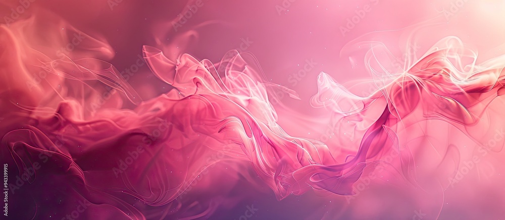 Aufkleber Abstract art background with a flowing mist effect in bright pink and red colors suitable for showcasing text or images within the copy space image