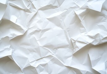 Obraz premium White Crumpled Paper Texture Background