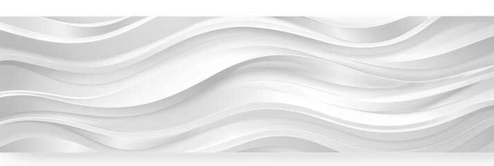 Fototapeta premium Abstract Seamless Pattern, White Geometric Waves Texture. Minimalist Elegant Background Design