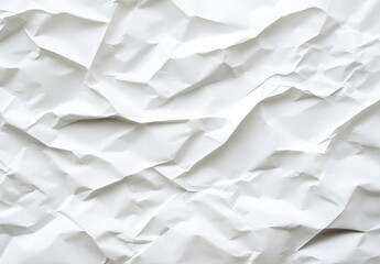 Fototapeta premium White Crumpled Paper Texture Background