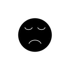 sad emoji icon vector illustration