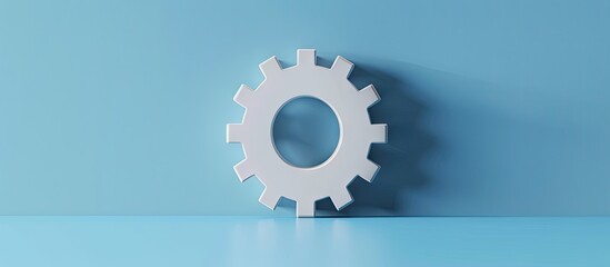 Symbol of an adaptable workplace illustrated on elegant white paper against a blue backdrop for a professional business vibe featuring copy space image