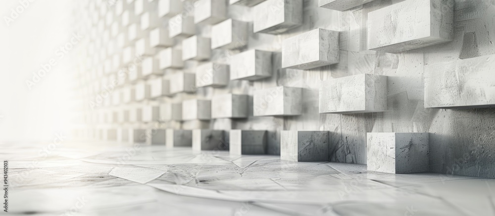 Leinwandbilder modern white and grey background design featuring abstract geometric patterns with subtle blurred pa