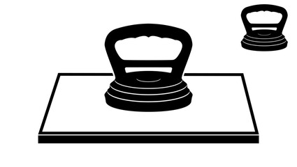 Vacuum Glass Suction Cup,  black isolated silhouette 