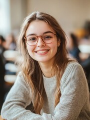 Fototapeta premium Smiling Student Portrait