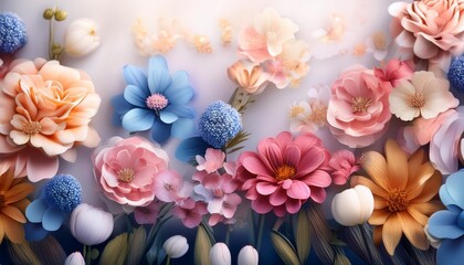 beautiful flowers wallpaper ai