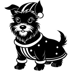 Christmas dog.Christmas vector design.