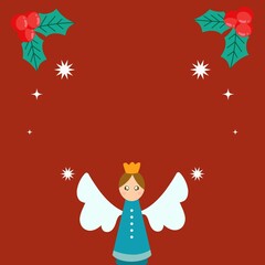 angel with christmas tree