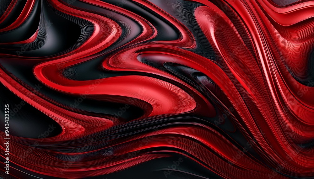 Canvas Prints abstract dark backgorund in red and black tones of wavy substances