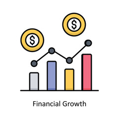 Graph Vector filled outline icon design illustration. insurance symbol on white background EPS 10 File .