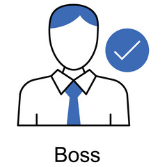 Boss icon, Leadership and Authority The Role of a Boss, Effective Management with Strong Leadership as a Boss