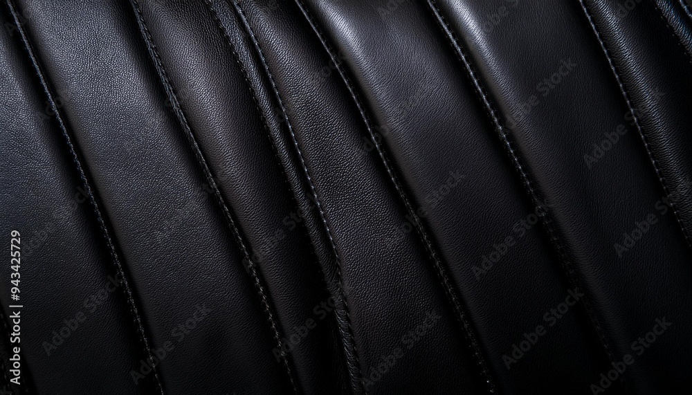 Sticker black leather striped cover background