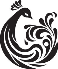 Peacock feather illustration