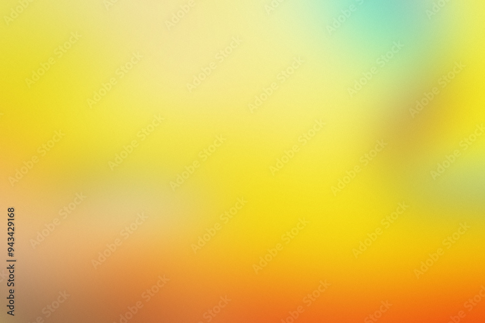 Poster yellow light glowing abstract blurred grainy gradient background dusty texture. digital grain soft n