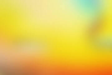 Yellow light glowing Abstract blurred grainy gradient background dusty texture. Digital grain soft noise effect. Smooth gradient transition of bright colors in a high resolution image grainy texture
