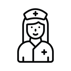 Nurse icon isolated on a white background