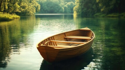 Obraz premium Peaceful Journey in the Lake