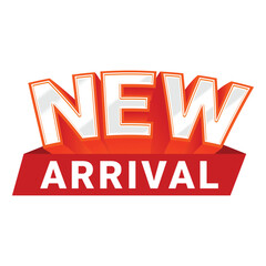 New arrival label isolated on white background