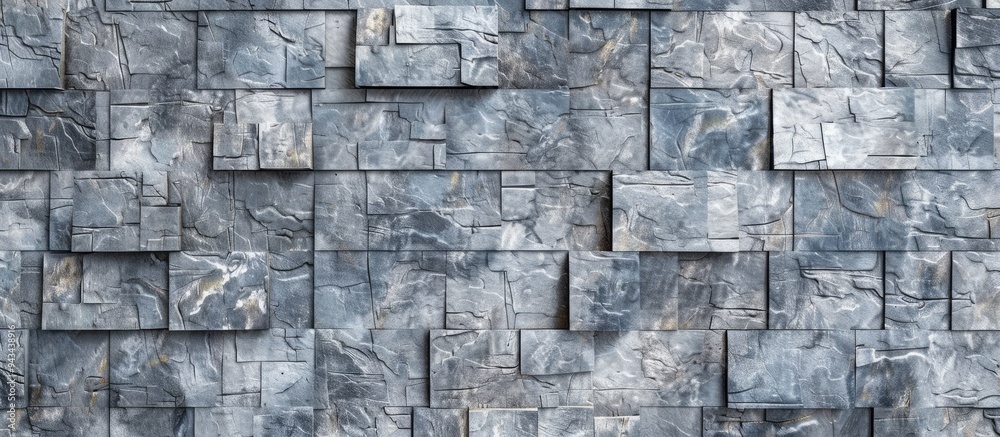 Poster a concrete brick background pattern for building walls with a seamless stone wall tile design ideal 