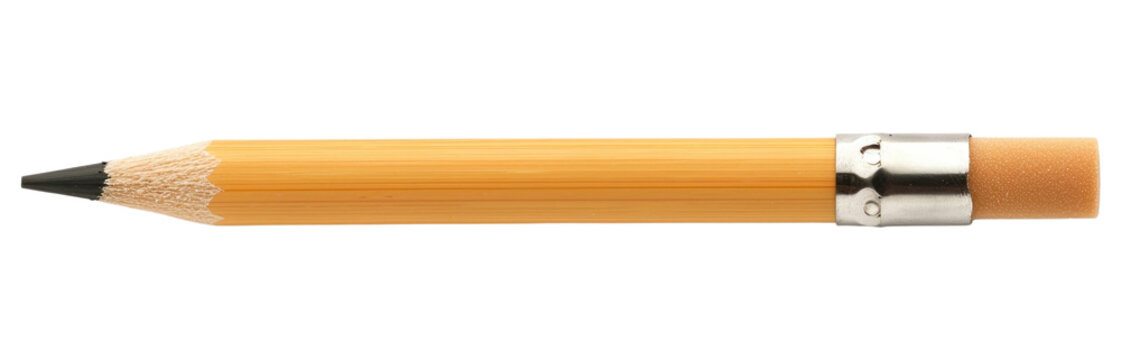 PNG Short yellow pencil with eraser