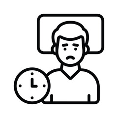 Icon representing sleep disorders, featuring symbols related to sleep and health issues