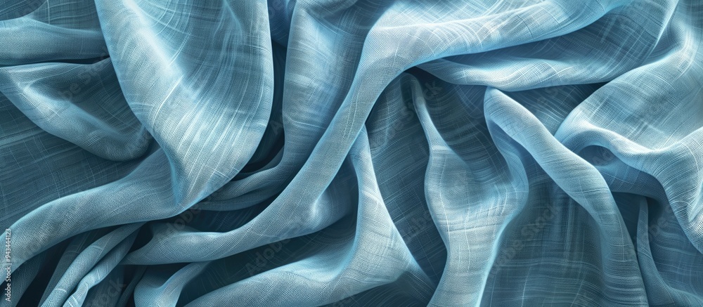 Aufkleber light blue linen fabric texture on a copy space image