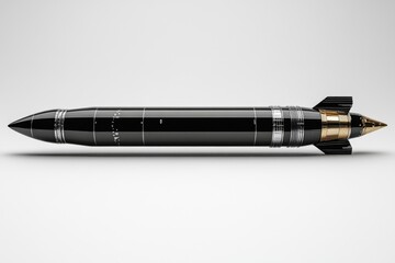 AI-Generated Missile on White Background: Advanced Technology and Modern Warfare in Focus