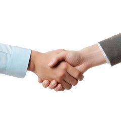 Obraz premium Shaking Hands Isolated on a Transparent Background