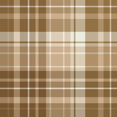 Seamless pattern in unique light and dark brown colors for plaid, fabric, textile, clothes, tablecloth and other things. Vector image.