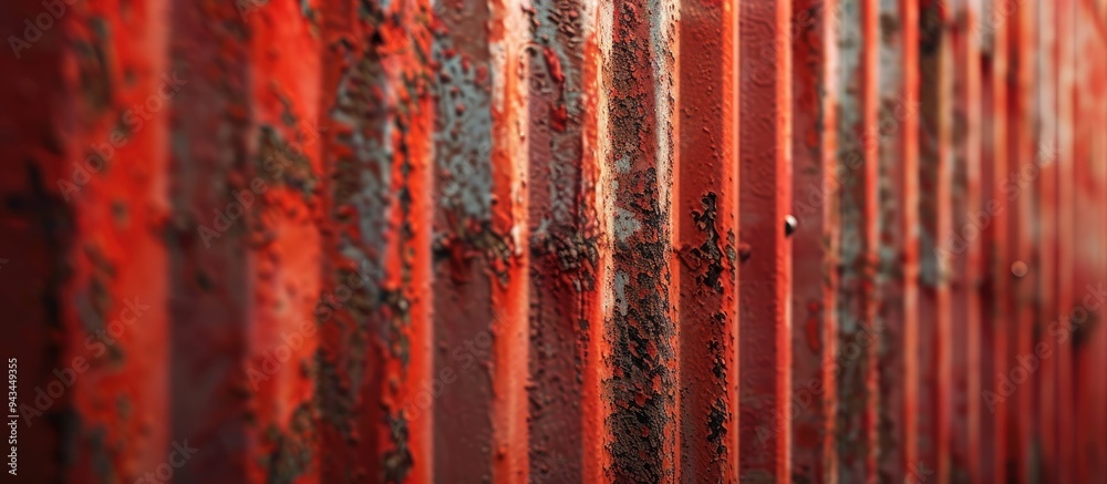 Poster Authentic weathered sheet metal background with selective focus ideal for showcasing with copy space image