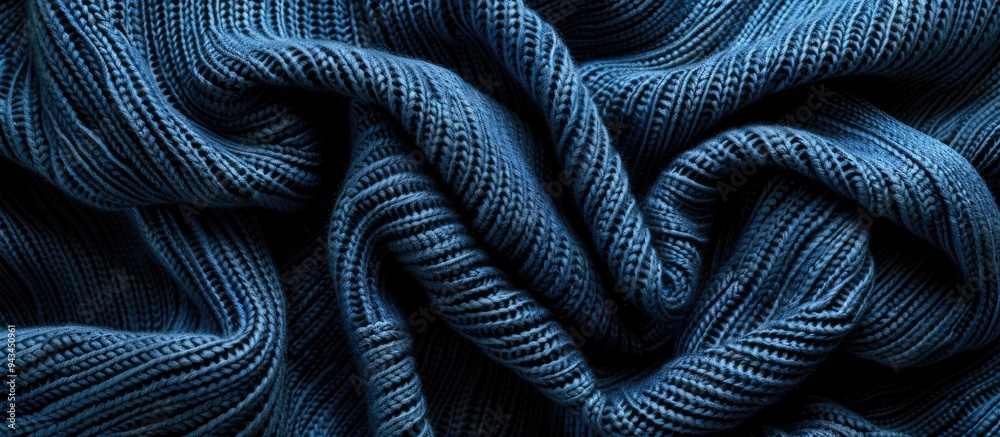 Aufkleber background with folds showcasing the texture of a stylish knitted fabric ideal for copy space image