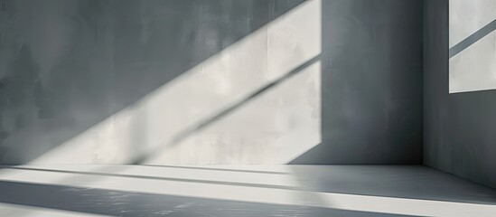 Grey and white studio backdrop for product presentations featuring elegant shadows perfect for showcasing items in a photograph with copy space image